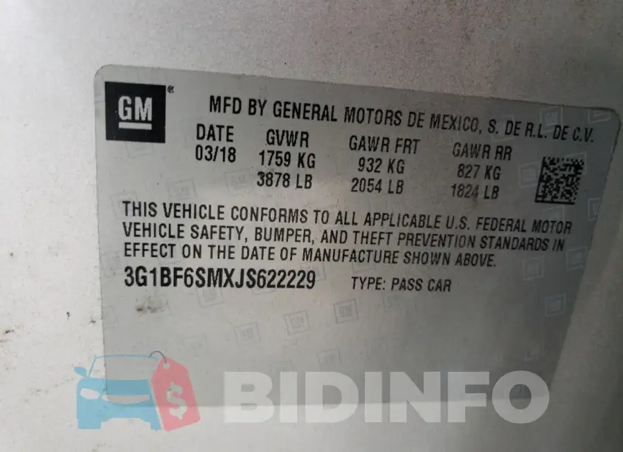 3G1BF6SMXJS622229 Photo# 12