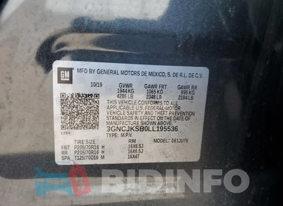 3GNCJKSB0LL195536 Photo# 12