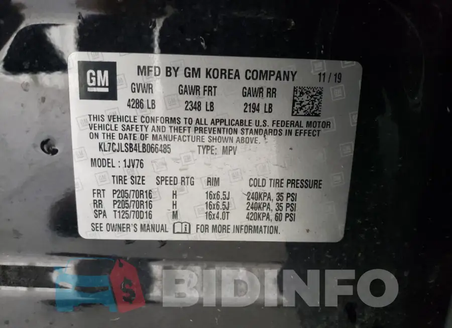 KL7CJLSB4LB066485 Photo# 12