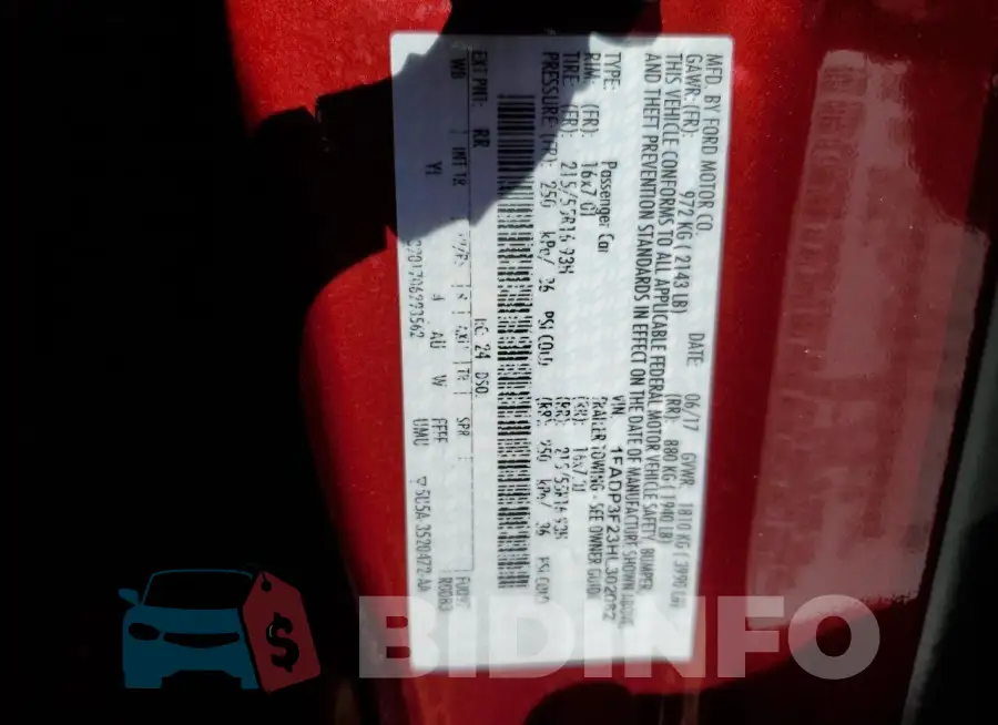 1FADP3F23HL302082 Photo# 12
