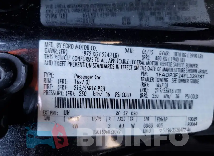 1FADP3F24FL329787 Photo# 12