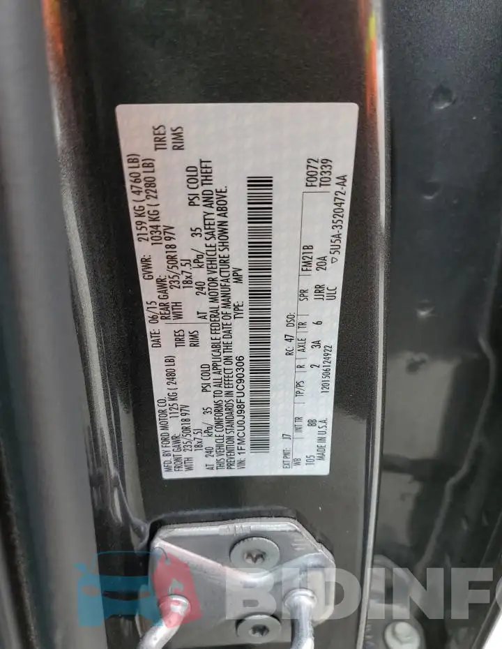 1FMCU0J98FUC90306 Photo# 13