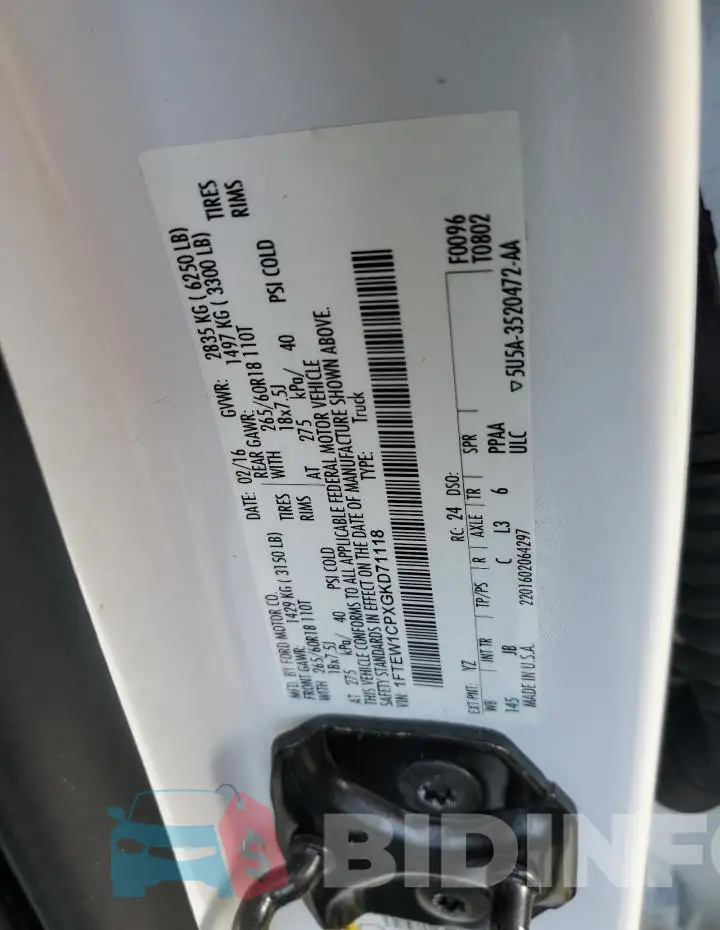 1FTEW1CPXGKD71118 Photo# 12