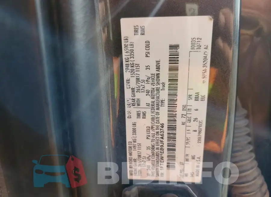 1FTEW1EB9JFA63746 Photo# 12