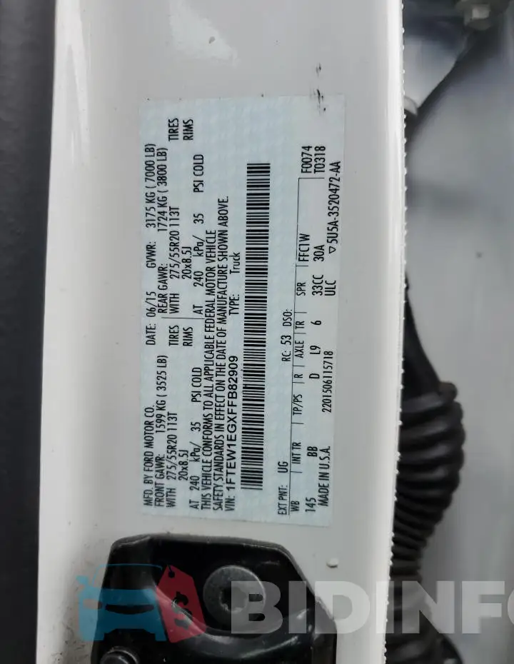 1FTEW1EGXFFB82909 Photo# 12