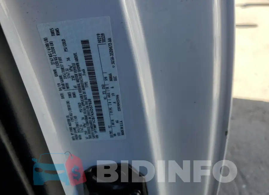 1FTMF1CB7KKD57928 Photo# 12