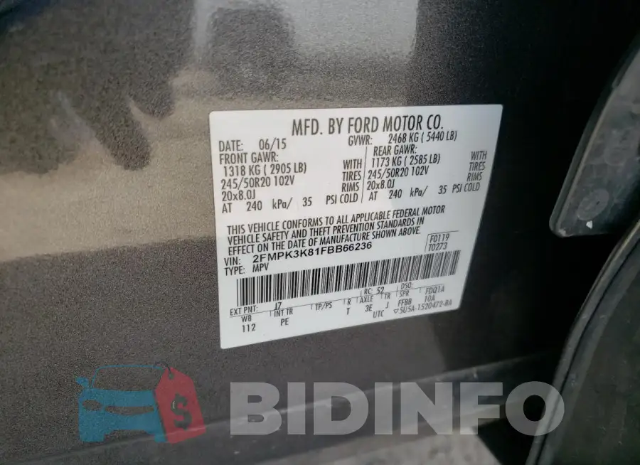 2FMPK3K81FBB66236 Photo# 12