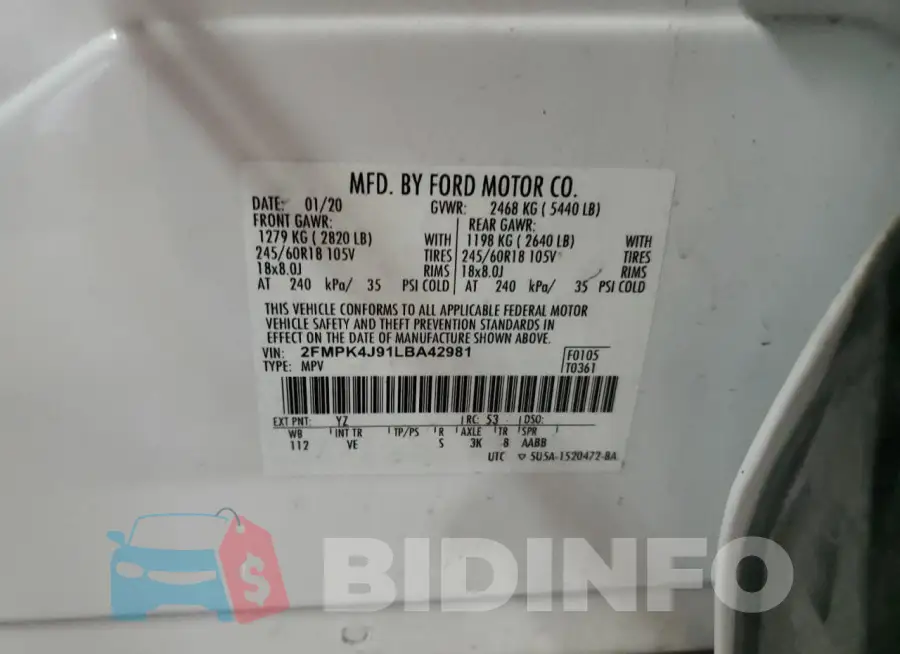 2FMPK4J91LBA42981 Photo# 13