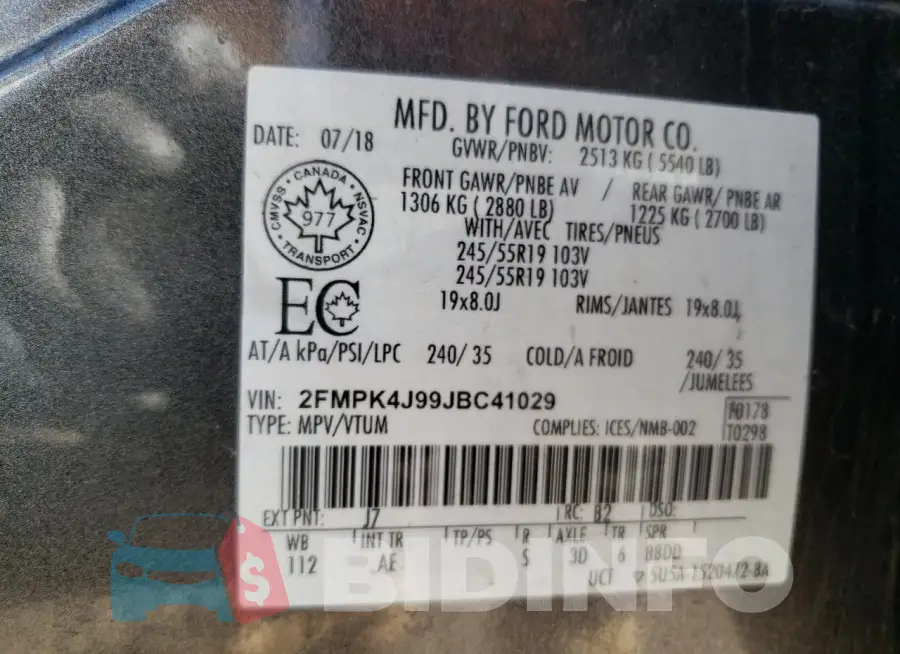2FMPK4J99JBC41029 Photo# 13