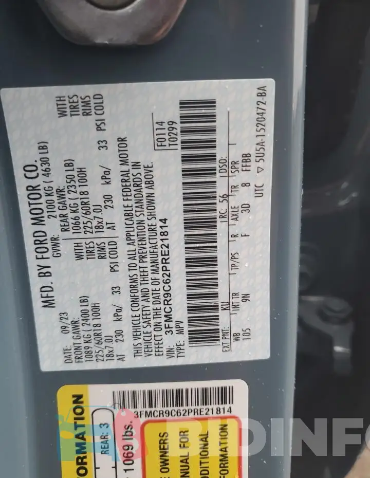 3FMCR9C62PRE21814 Photo# 13