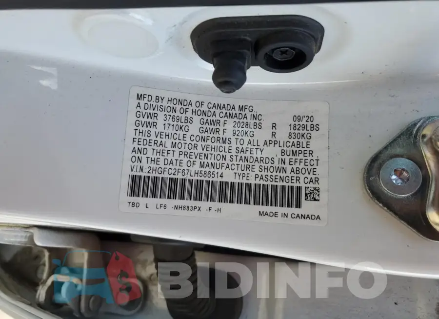2HGFC2F67LH586514 Photo# 13
