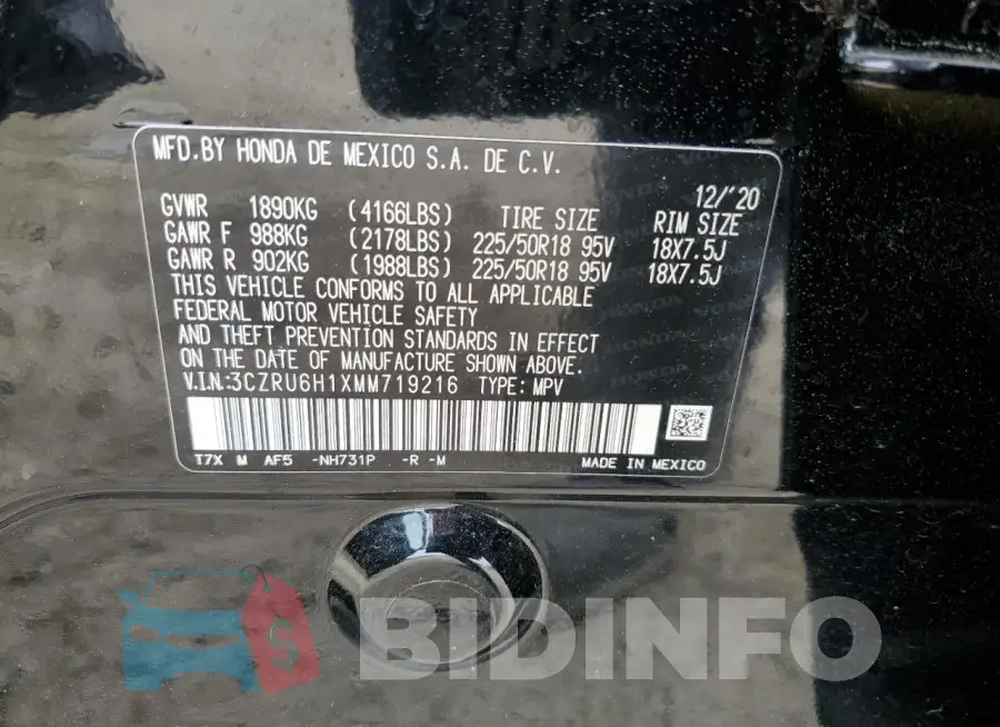 3CZRU6H1XMM719216 Photo# 12