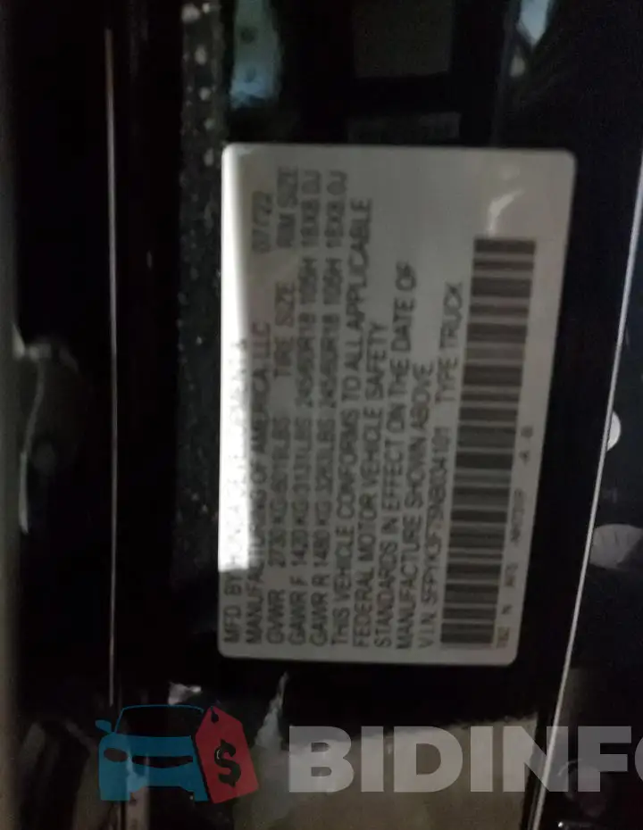 5FPYK3F75NB034101 Photo# 12