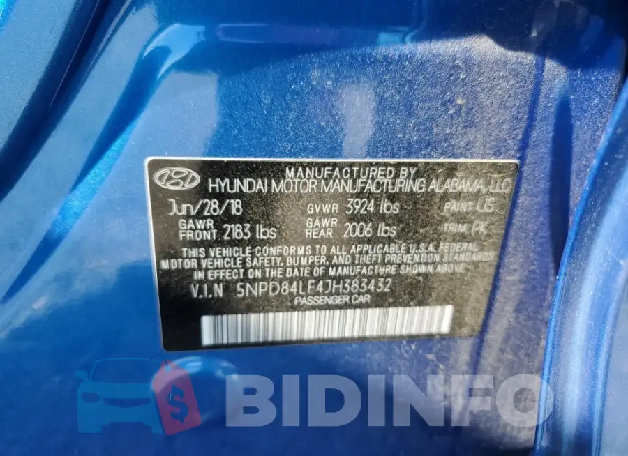 5NPD84LF4JH383432 Photo# 13