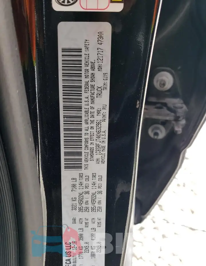 1C6SRFJT4KN632961 Photo# 12