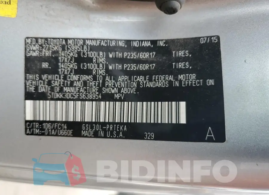 5TDKK3DC5FS638954 Photo# 14