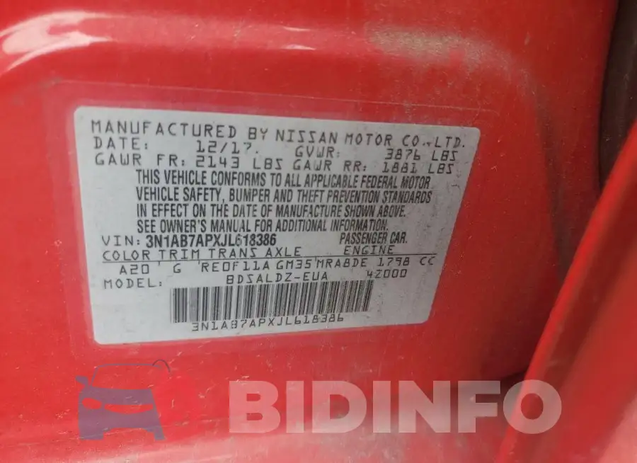 3N1AB7APXJL618386 Photo# 12