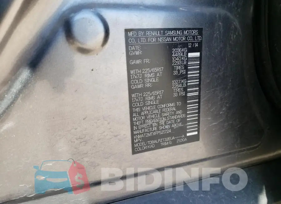 KNMAT2MTXFP521724 Photo# 12