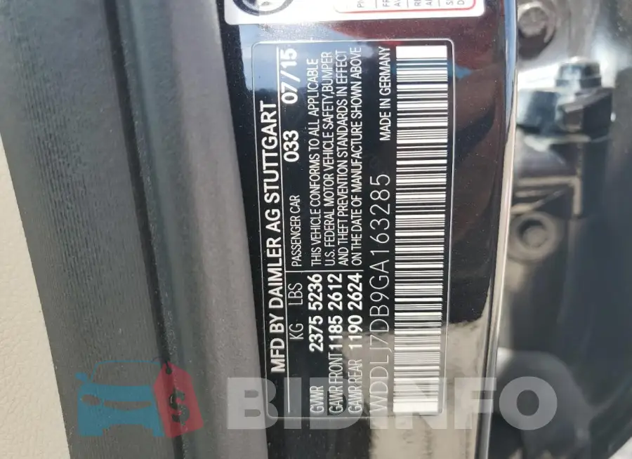 WDDLJ7DB9GA163285 Photo# 13