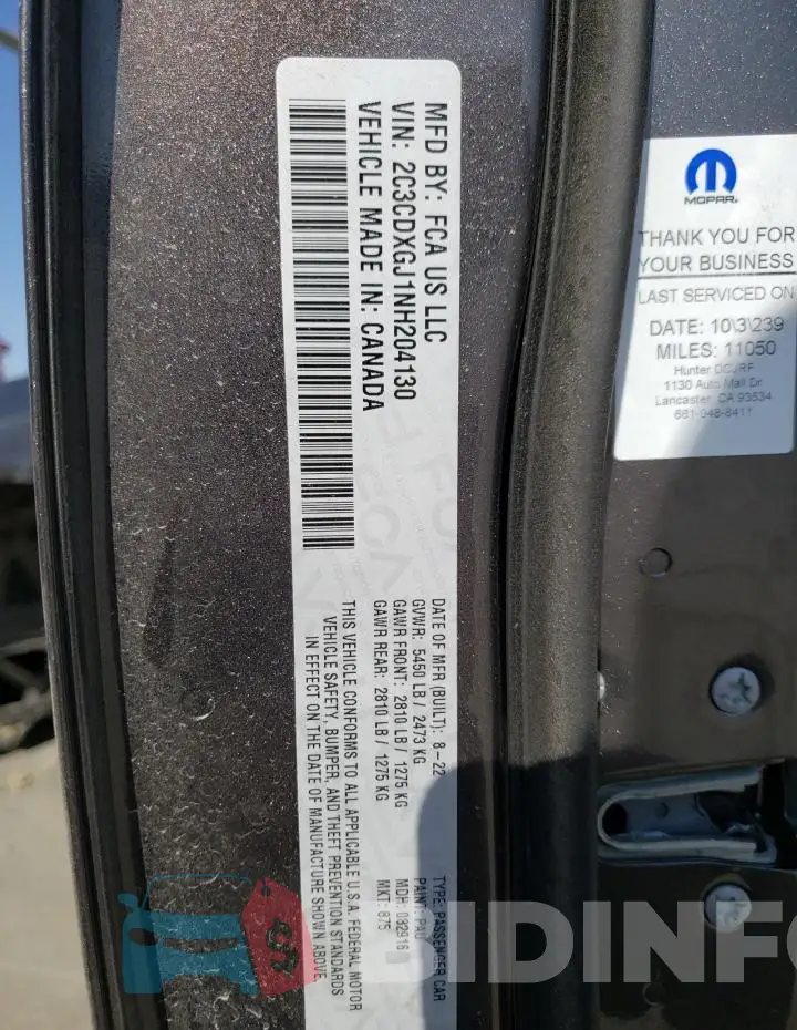 2C3CDXGJ1NH204130 Photo# 13