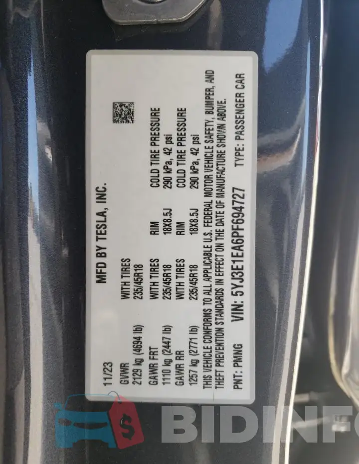 5YJ3E1EA6PF694727 Photo# 13