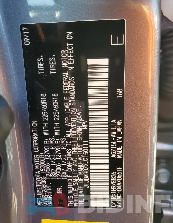 JTJBARBZXJ2150111 Photo# 13
