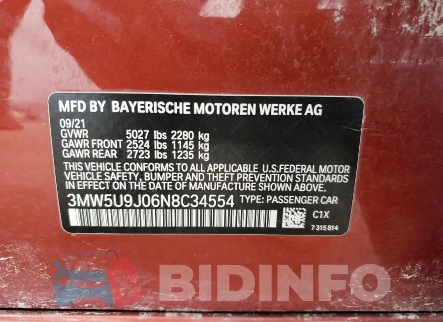 3MW5U9J06N8C34554 Photo# 13