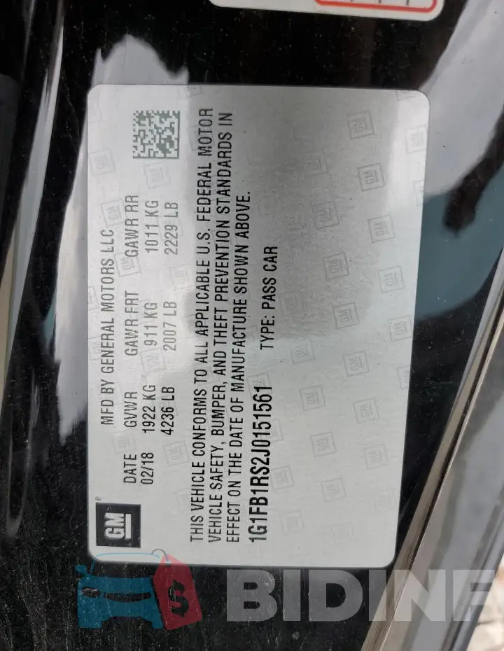 1G1FB1RS2J0151561 Photo# 12