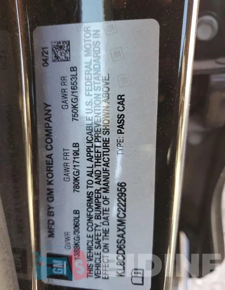 KL8CD6SAXMC222956 Photo# 12