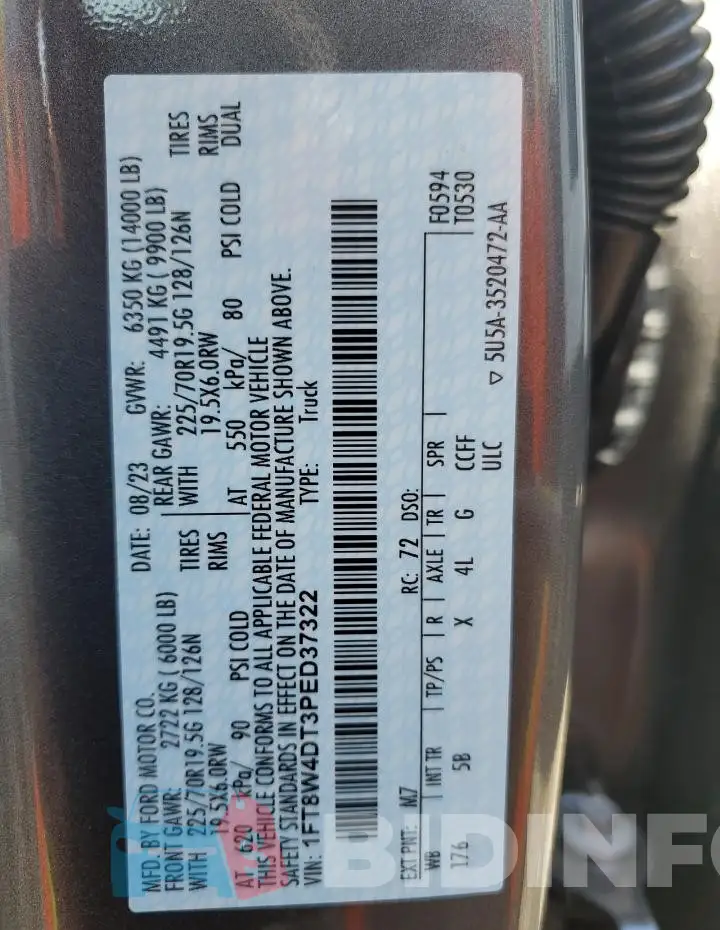1FT8W4DT3PED37322 Photo# 12