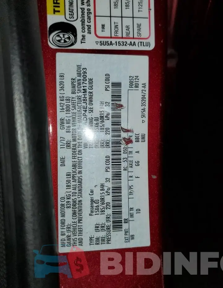 3FADP4EJ8HM170093 Photo# 12