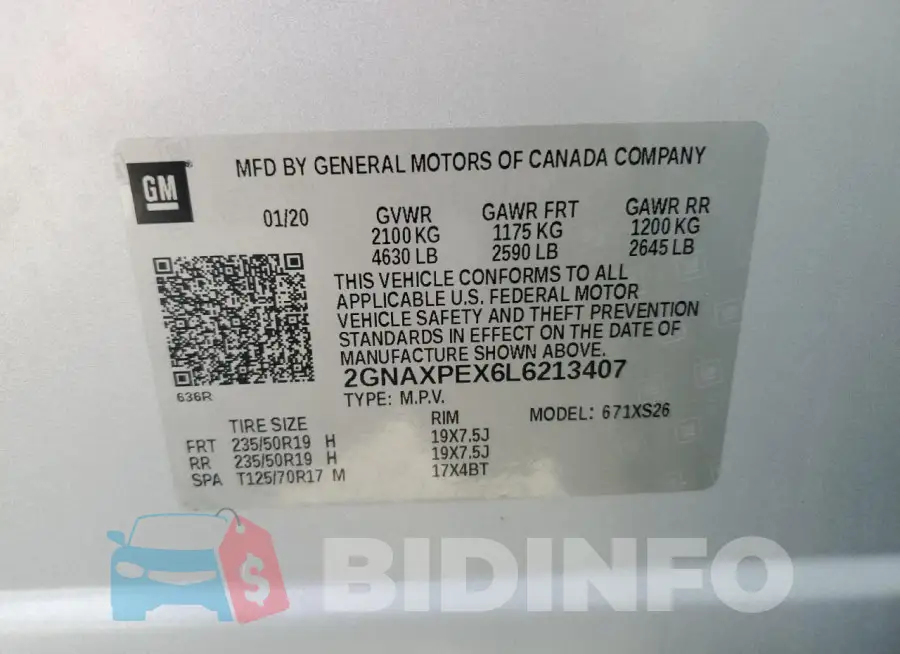 2GNAXPEX6L6213407 Photo# 14