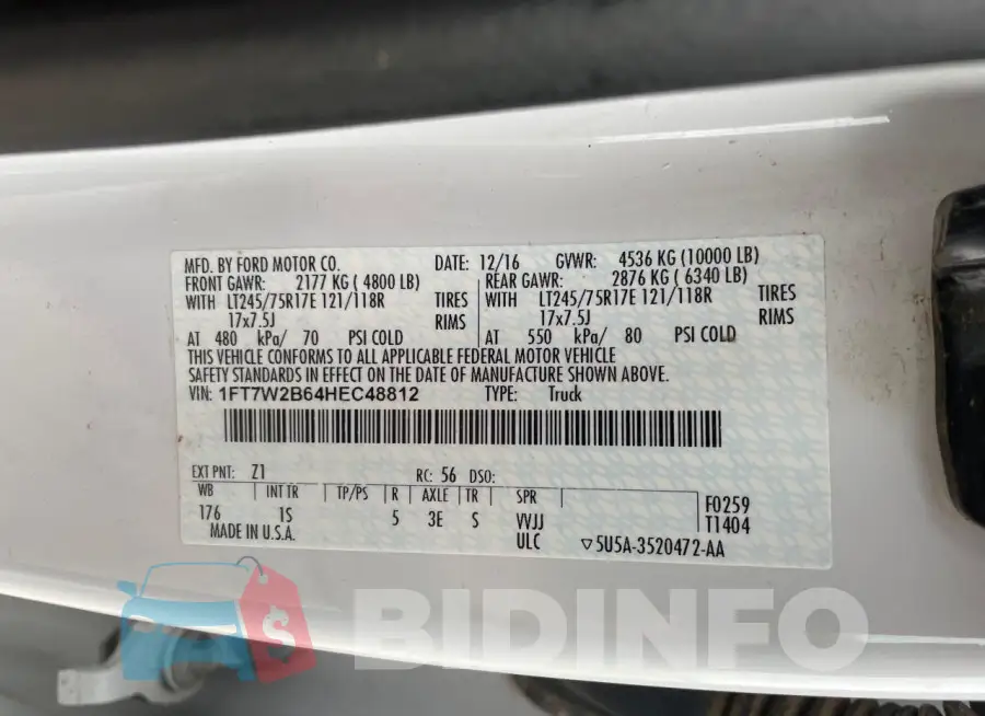 1FT7W2B64HEC48812 Photo# 10