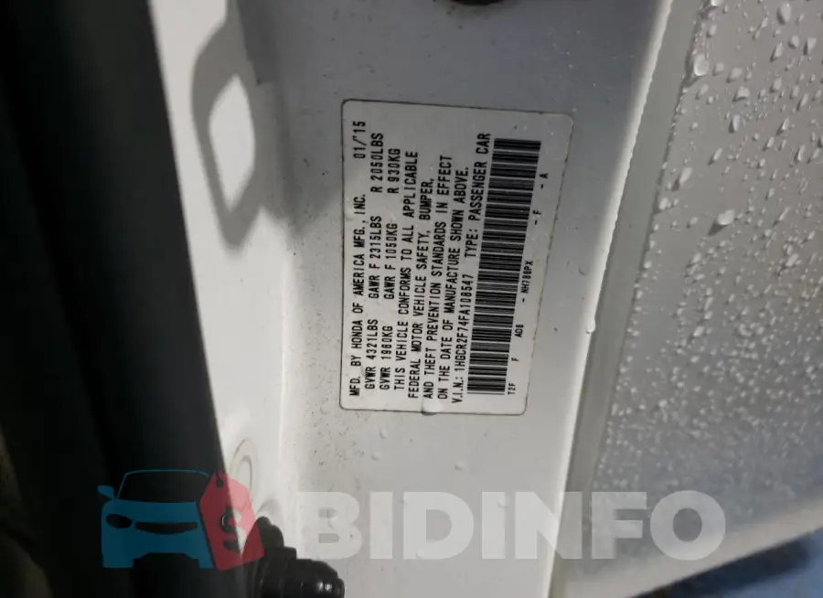 1HGCR2F74FA108547 Photo# 13
