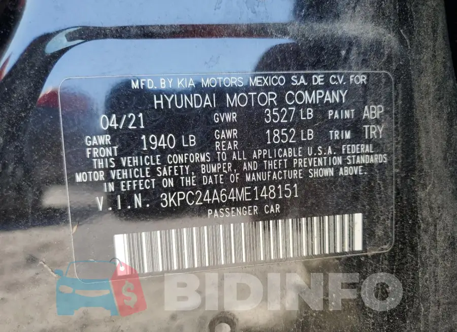 3KPC24A64ME148151 Photo# 13