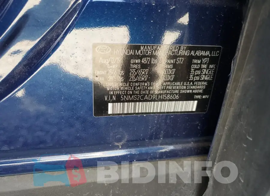 5NMS2CAD9LH158606 Photo# 12