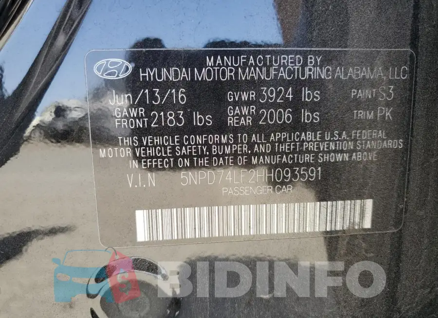 5NPD74LF2HH093591 Photo# 12
