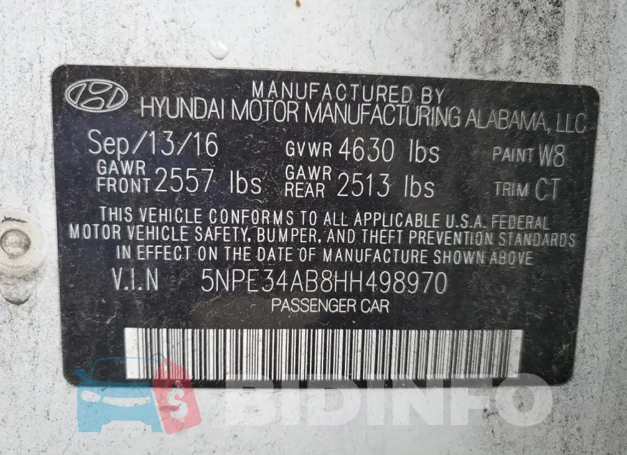 5NPE34AB8HH498970 Photo# 13