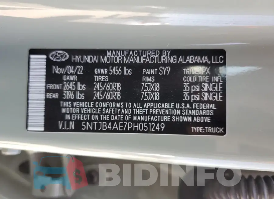 5NTJB4AE7PH051249 Photo# 13