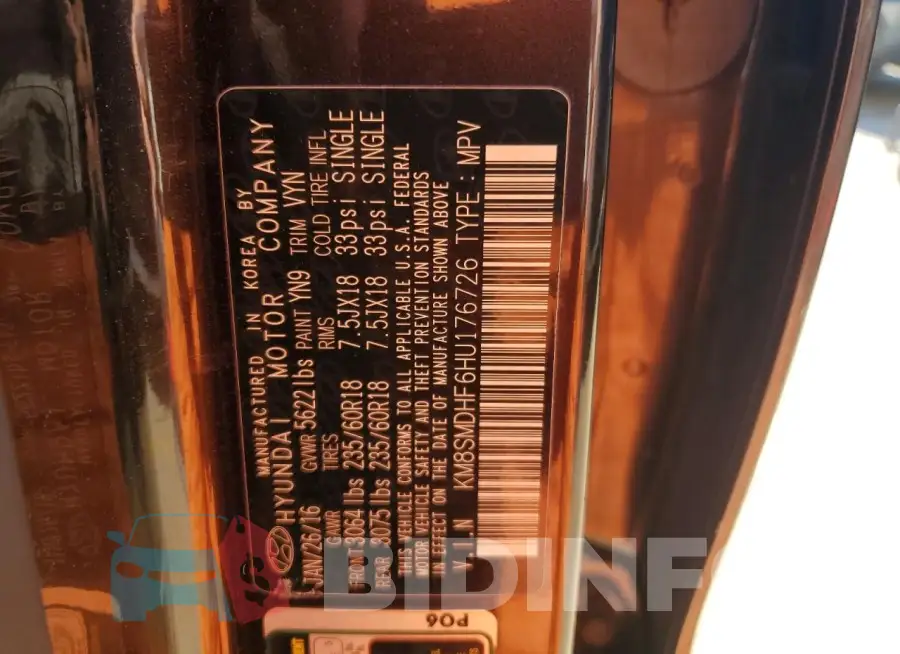 KM8SMDHF6HU176726 Photo# 13