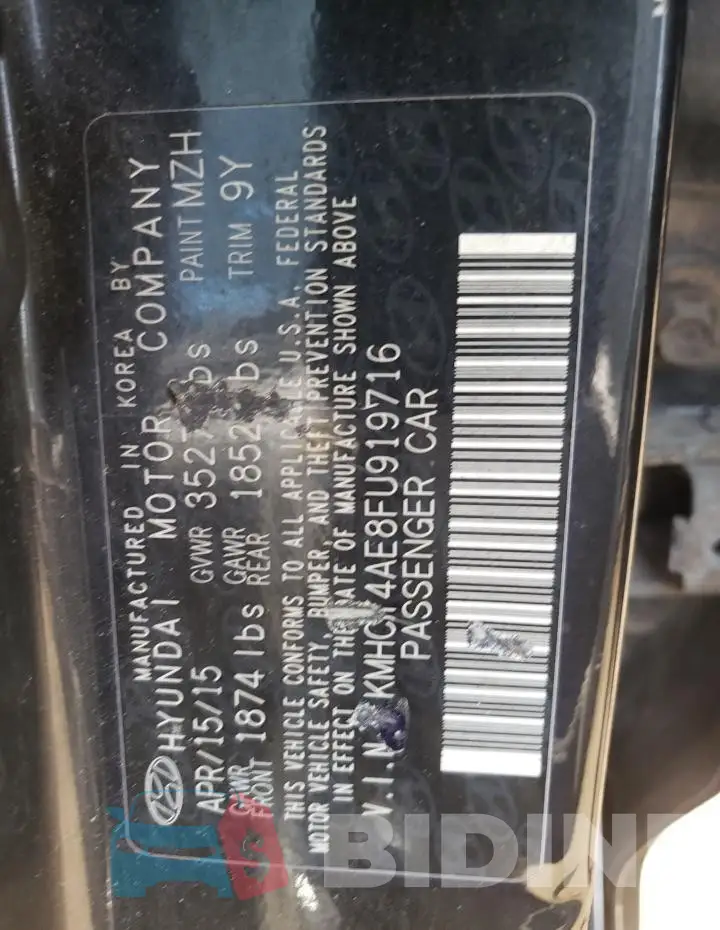 KMHCT4AE8FU919716 Photo# 12