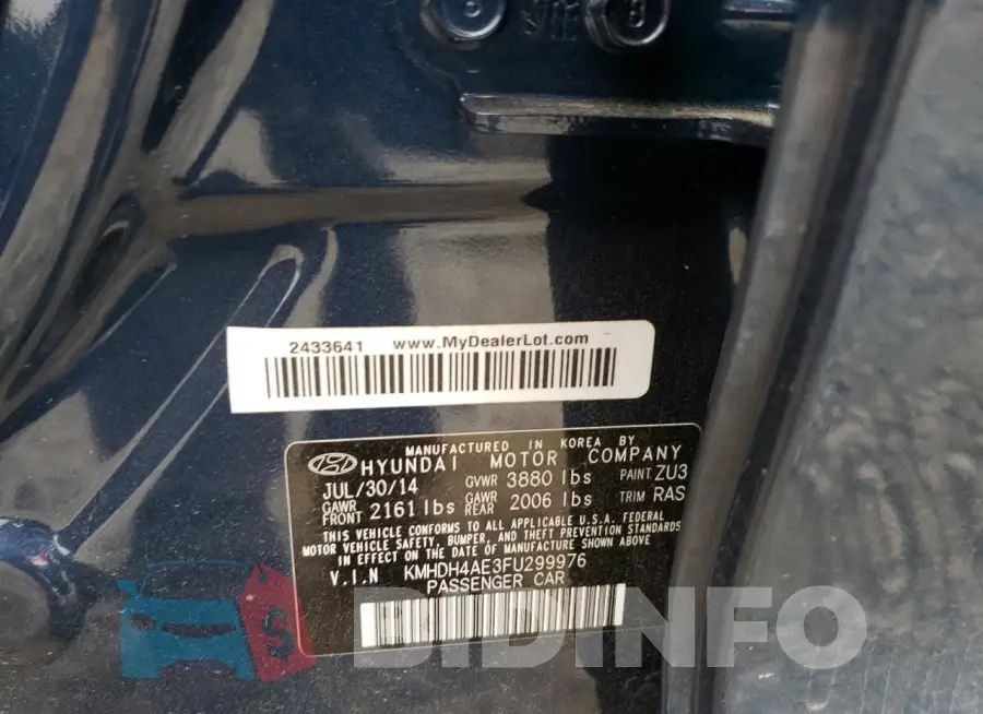 KMHDH4AE3FU299976 Photo# 12