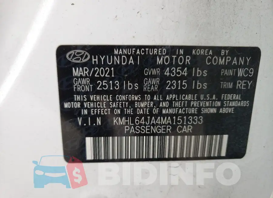 KMHL64JA4MA151333 Photo# 12