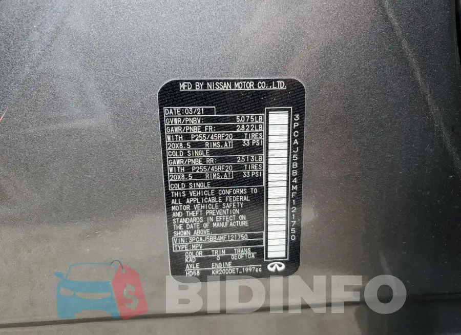 3PCAJ5BB4MF121750 Photo# 12