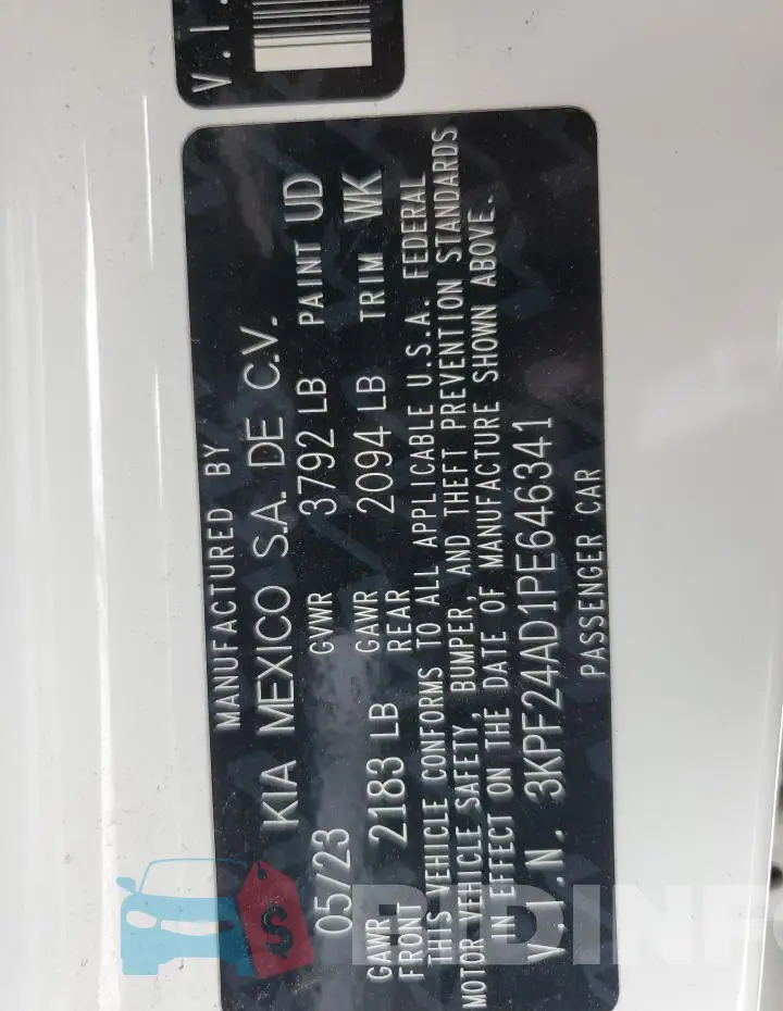3KPF24AD1PE646341 Photo# 12