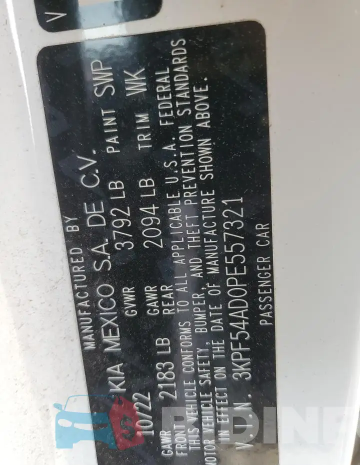 3KPF54AD0PE557321 Photo# 12