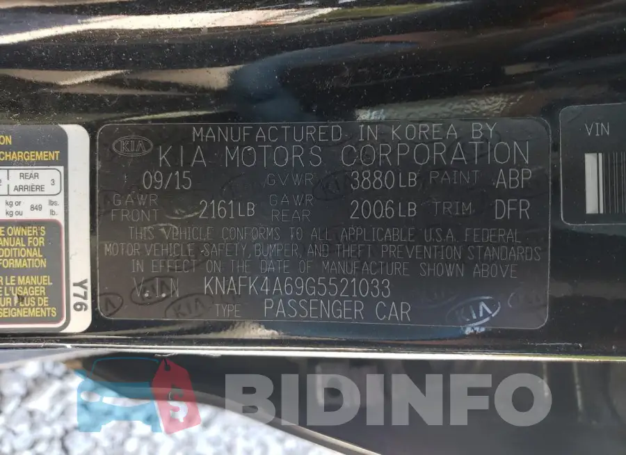 KNAFK4A69G5521033 Photo# 12