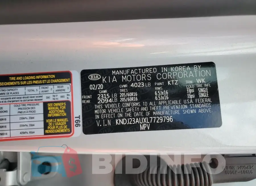 KNDJ23AUXL7729796 Photo# 12