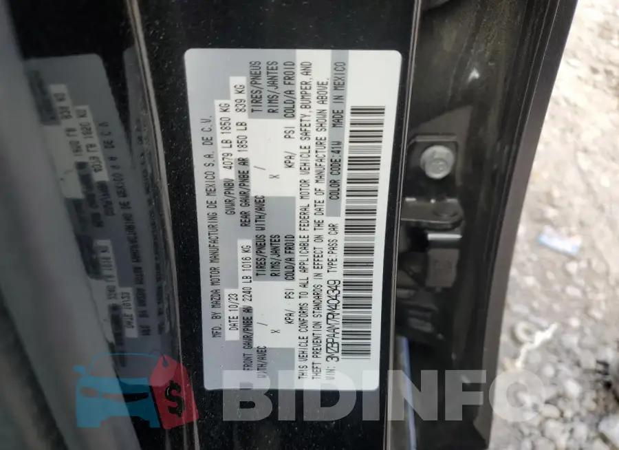 3MZBPAAM7RM404349 Photo# 12