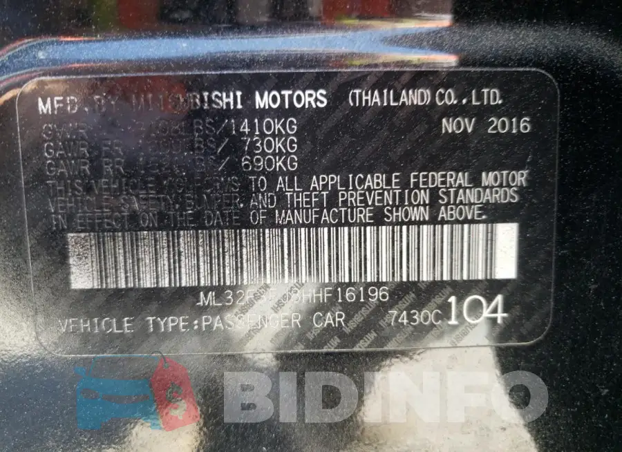 ML32F3FJ8HHF16196 Photo# 13